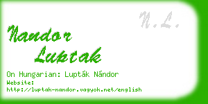 nandor luptak business card