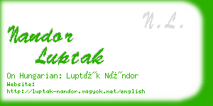 nandor luptak business card